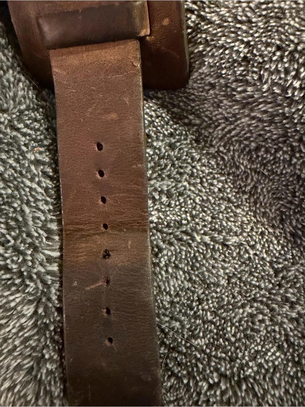 Guess Brown Leather Cuff Watch Strap - Men's & Women Wide Leather Band.